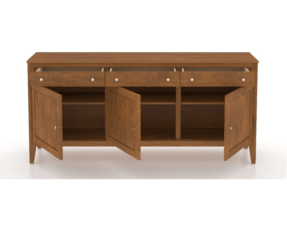 Canadel Buffet 7200 in Oak Washed, open view
