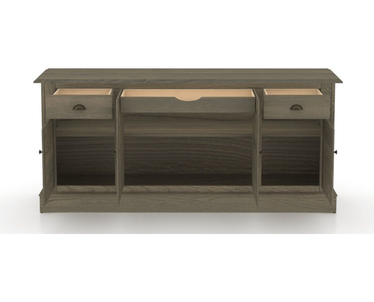 Canadel Buffet 7202 in 08 Shadow, fully open view