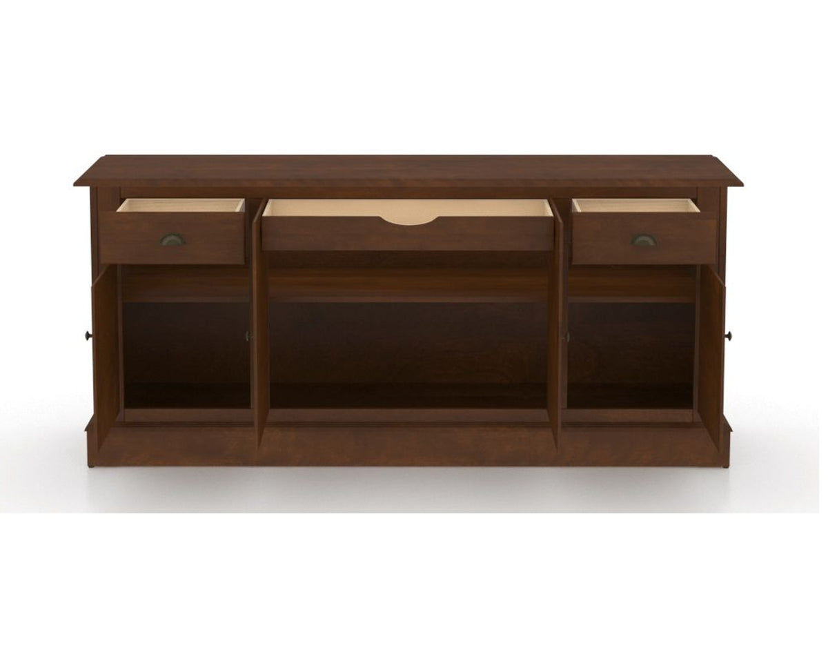 Canadel Buffet 7202 in 19 Cognac Washed, fully open view