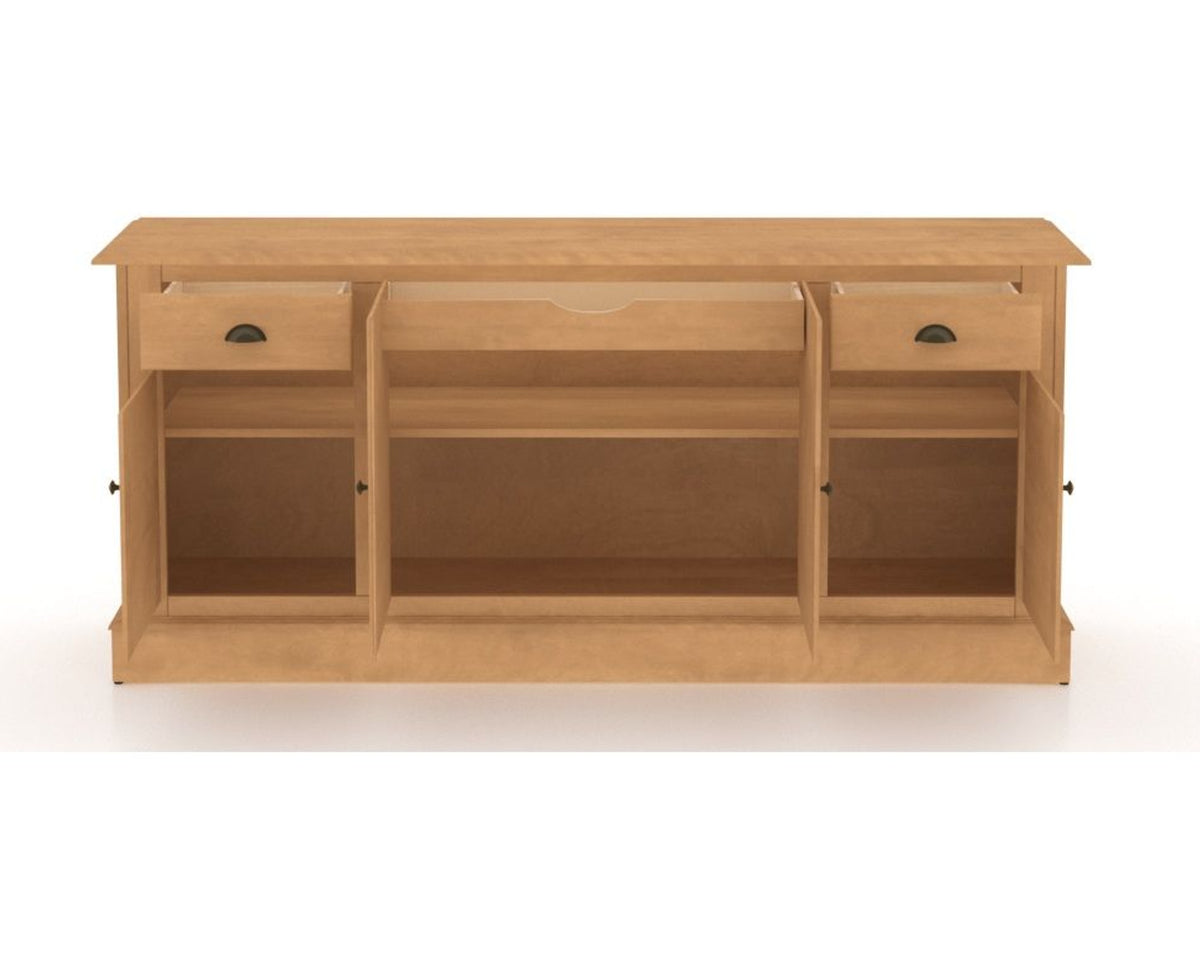 Canadel Buffet 7202 in 20 Caramel Washed, open view