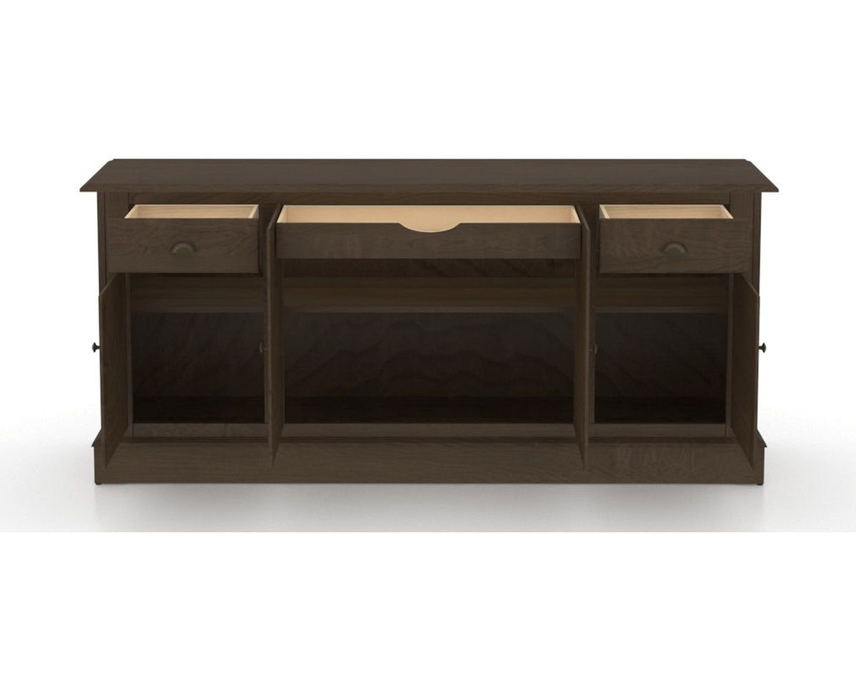 Canadel Buffet 7202 in 29 Hazelnut Washed, fully open view