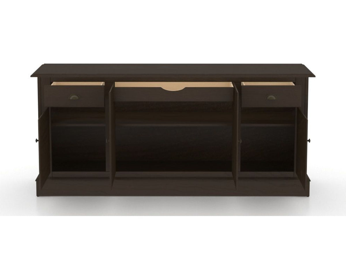Canadel Buffet 7202 in 59 Davy's Grey, open view