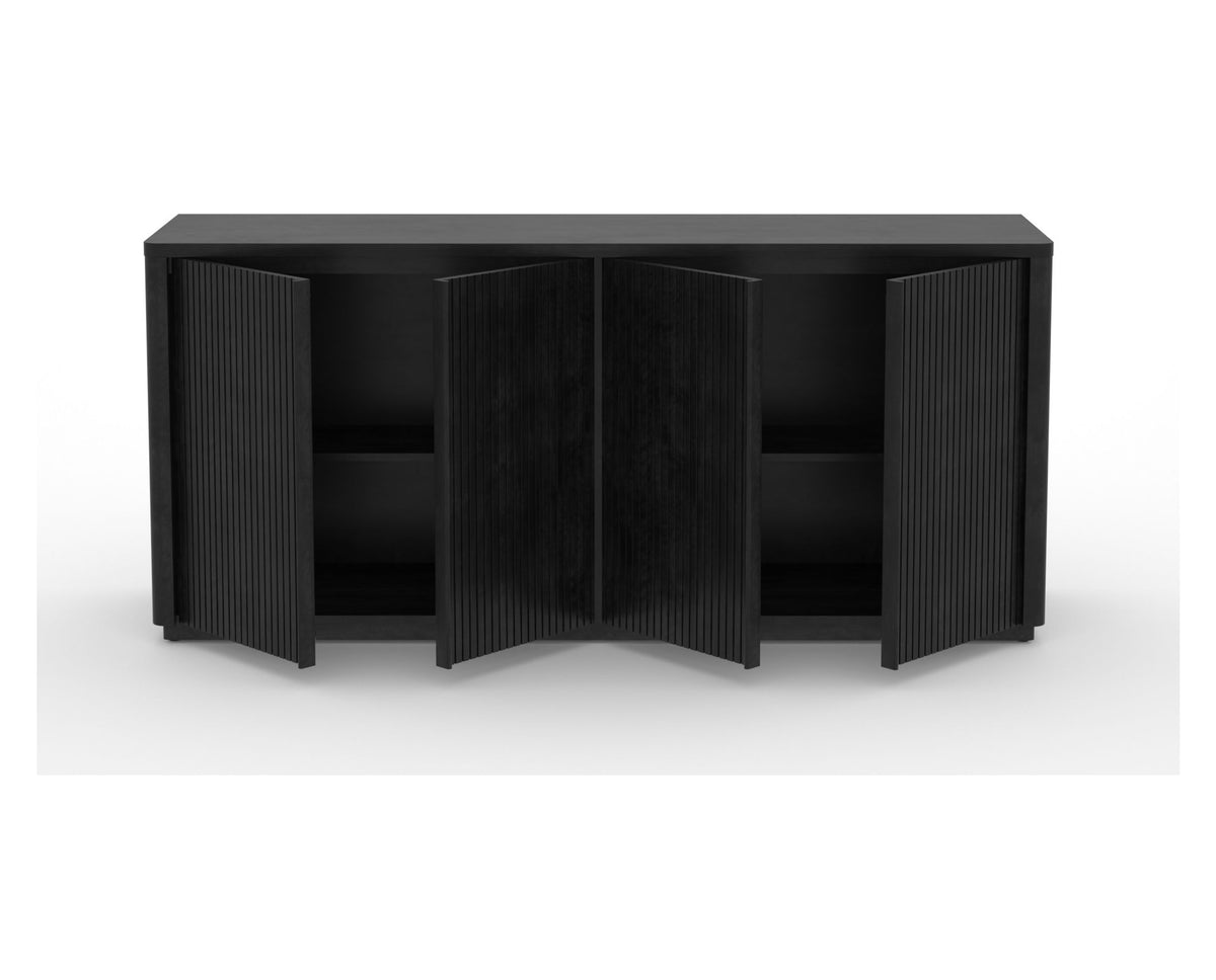 Canadel Modern Channel 76 Buffet in Dark Smoke, open view