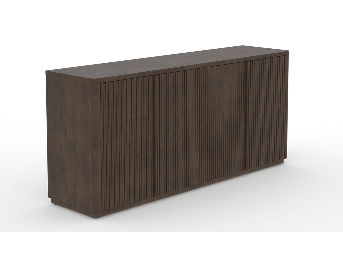 Canadel Modern Channel 76 Buffet in Hazelnut Washed, three-quarter view