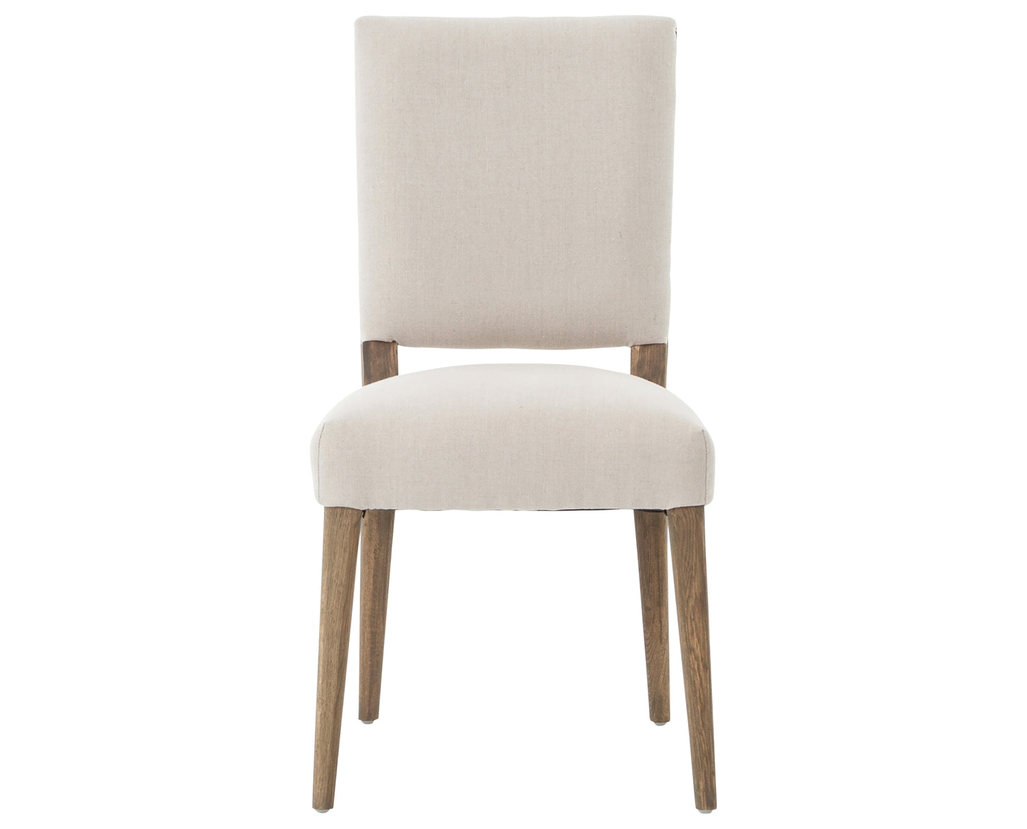 Dark Linen Fabric & Dark Nettlewood with Shoe Nail Iron | Kurt Dining Chair | Valley Ridge Furniture