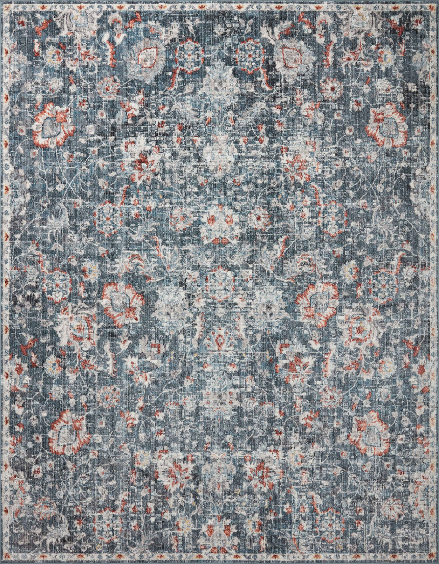 Cassandra Rug 04 | Blue / Rust