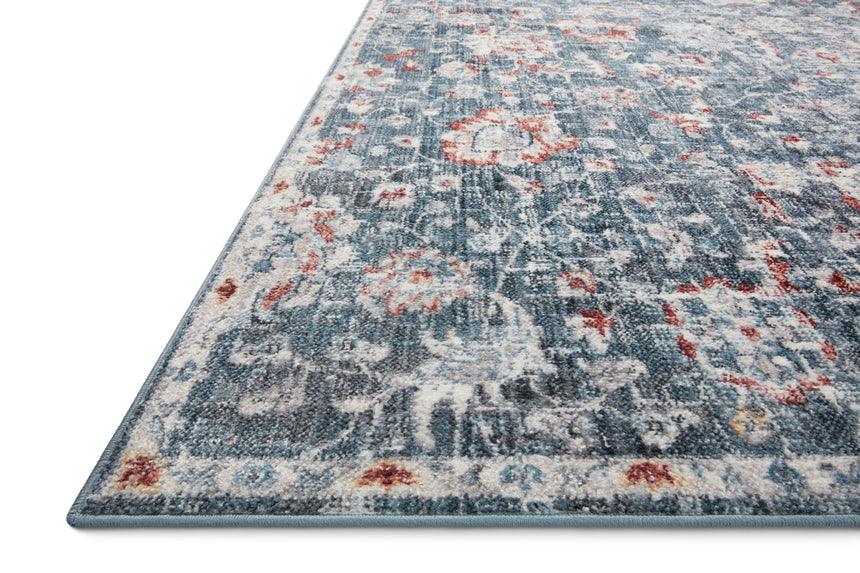 Cassandra Rug 04 | Blue / Rust