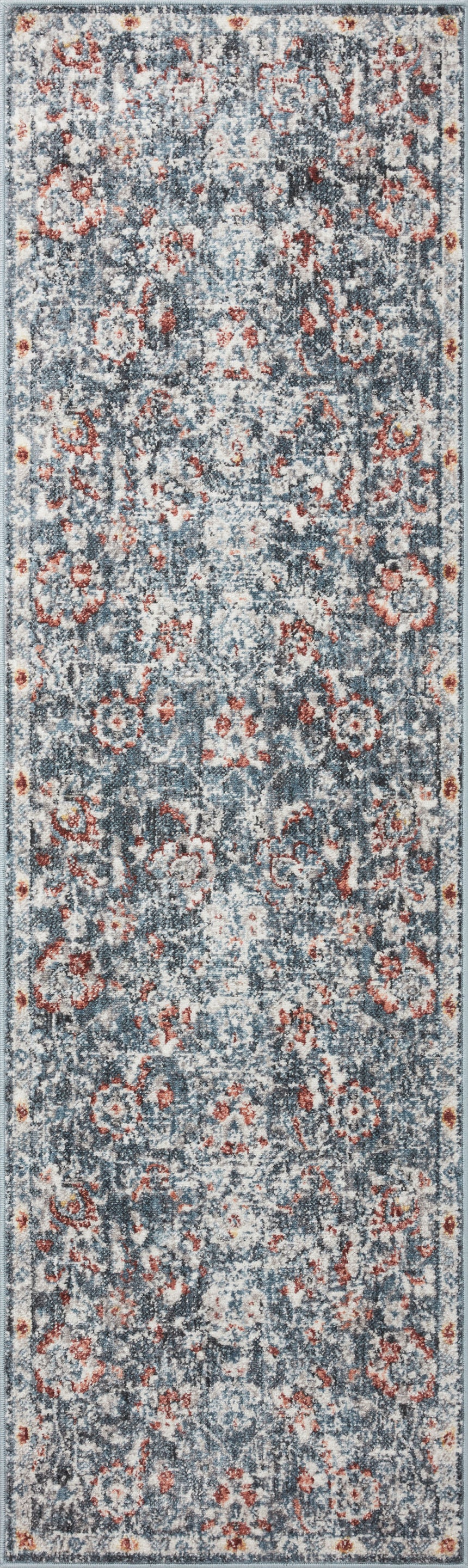 Cassandra Rug 04 | Blue / Rust