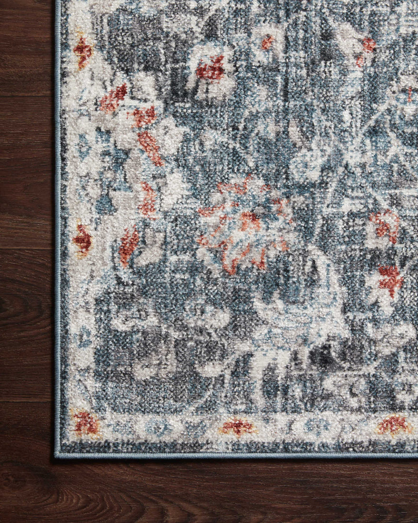 Cassandra Rug 04 | Blue / Rust