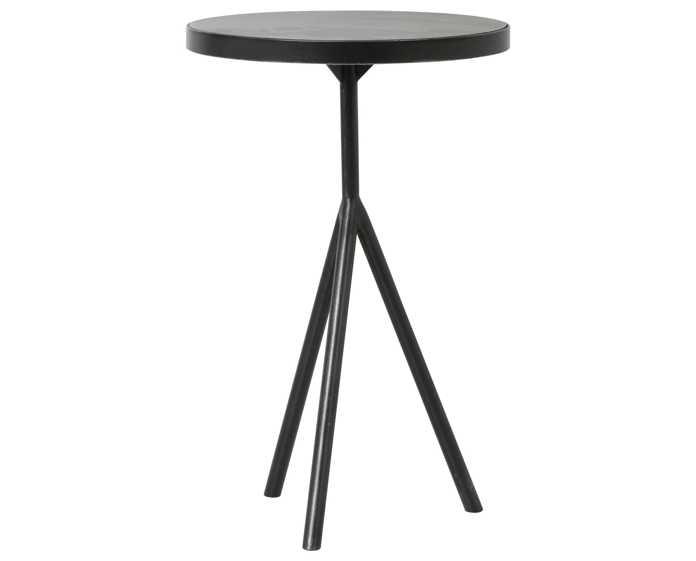 Bluestone with Powder Black Iron | Corin End Table | Valley Ridge Furniture