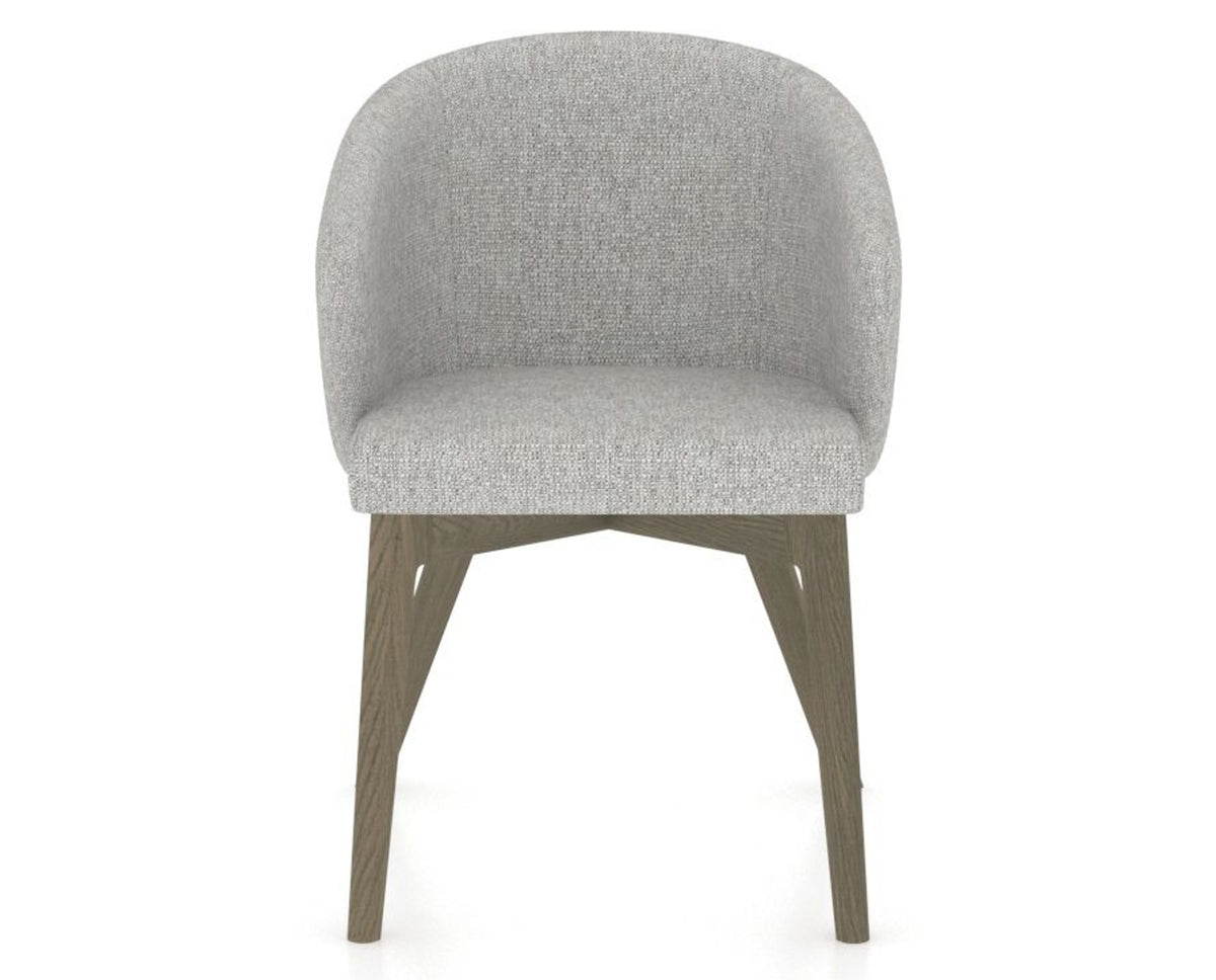 Canadel Downtown Point Dining Chair in Shadow, 7C Fabric, front view