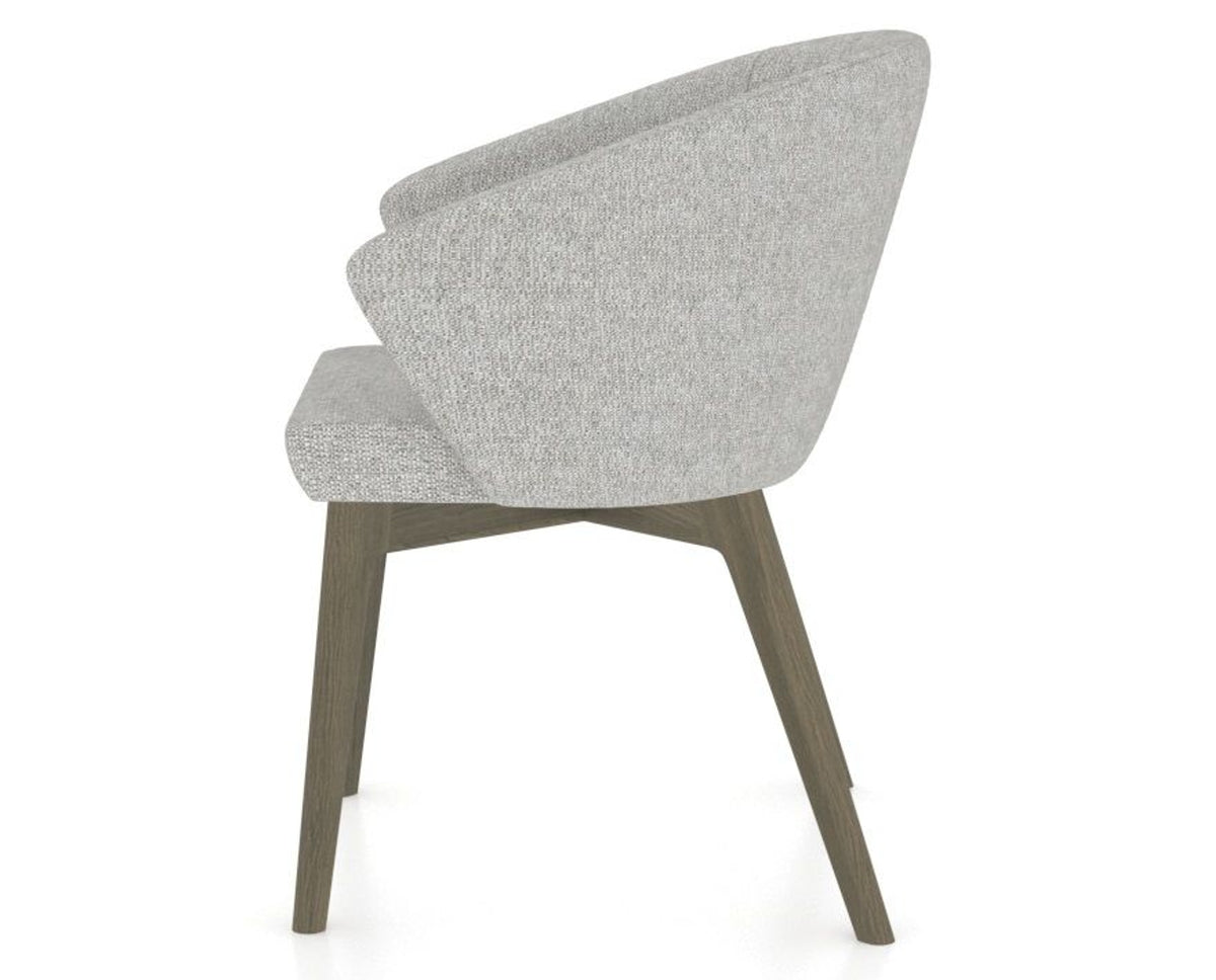 Canadel Downtown Point Dining Chair in Shadow, 7C Fabric, side view