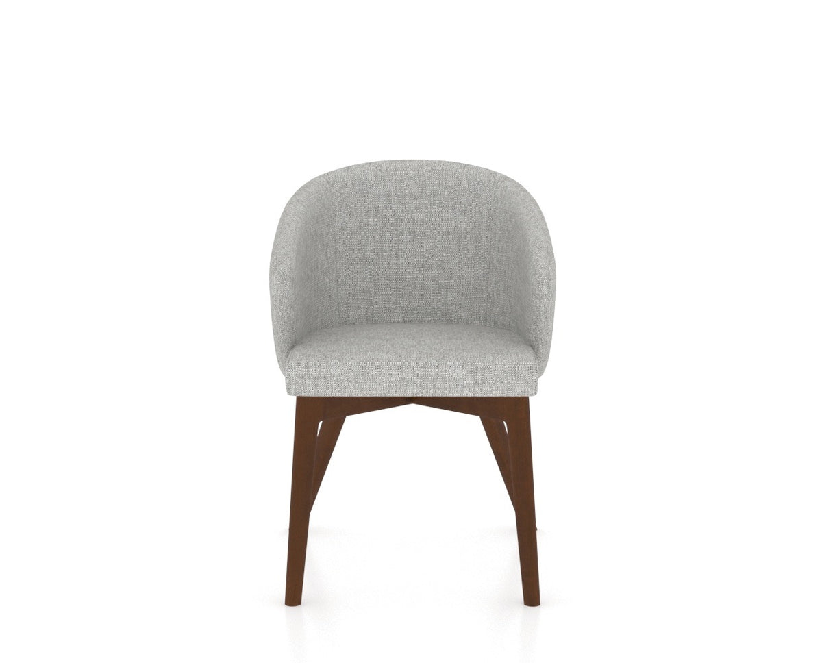 Canadel Downtown Point Dining Chair in Cognac Washed, 7C Fabric, front view