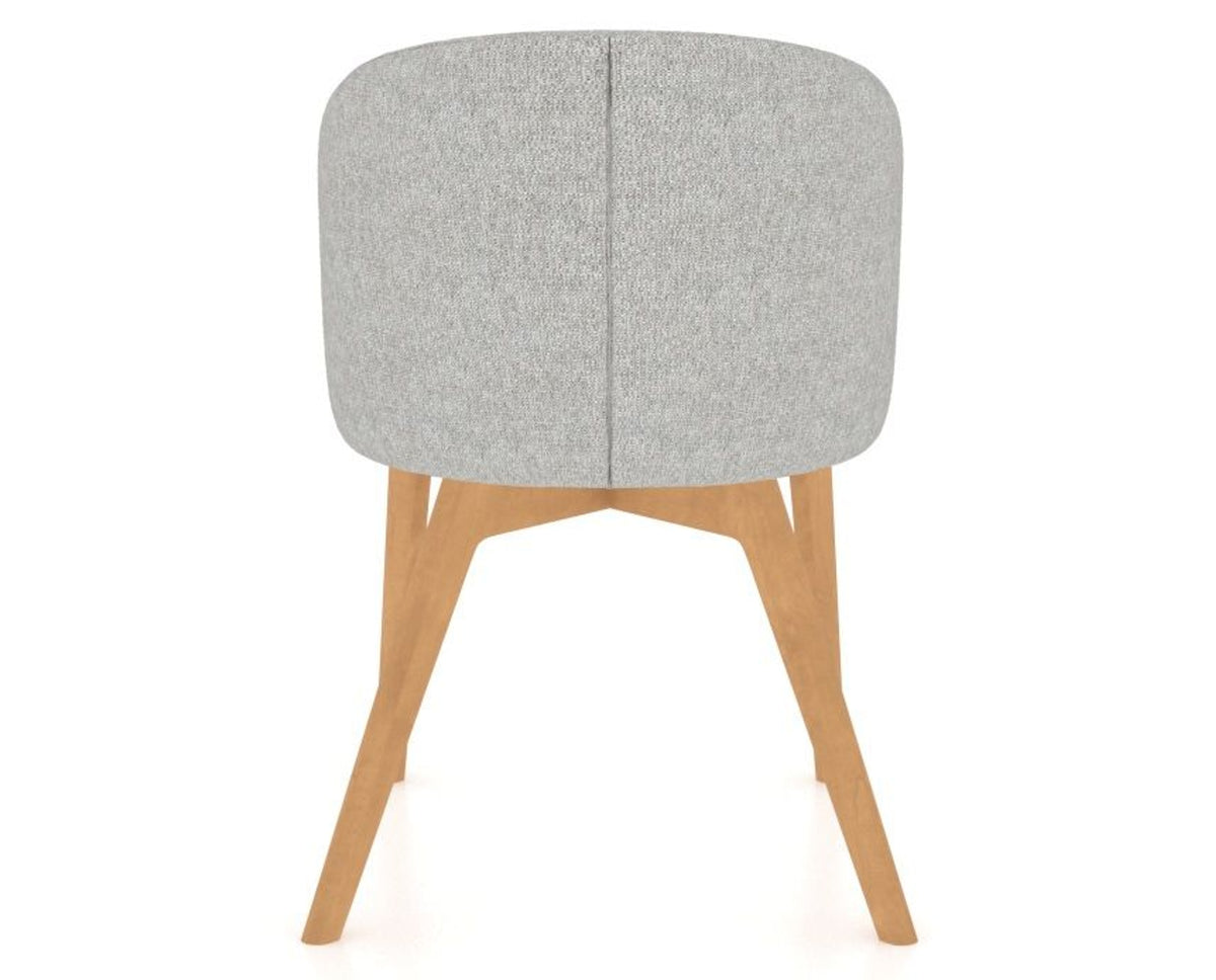Canadel Downtown Point Dining Chair in Caramel Washed, 7C Fabric, back view
