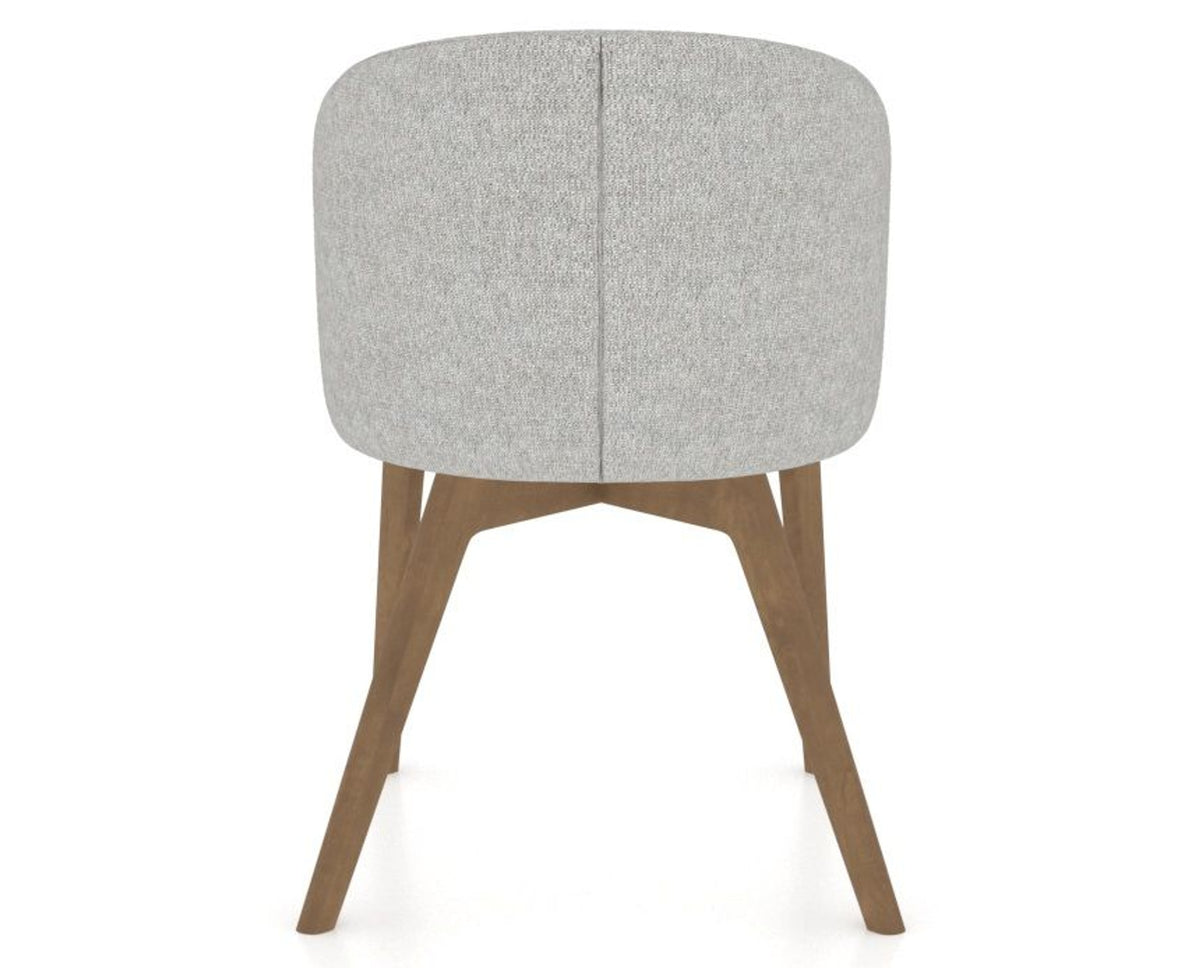 Canadel Downtown Point Dining Chair in Pecan Washed, 7C Fabric, back view