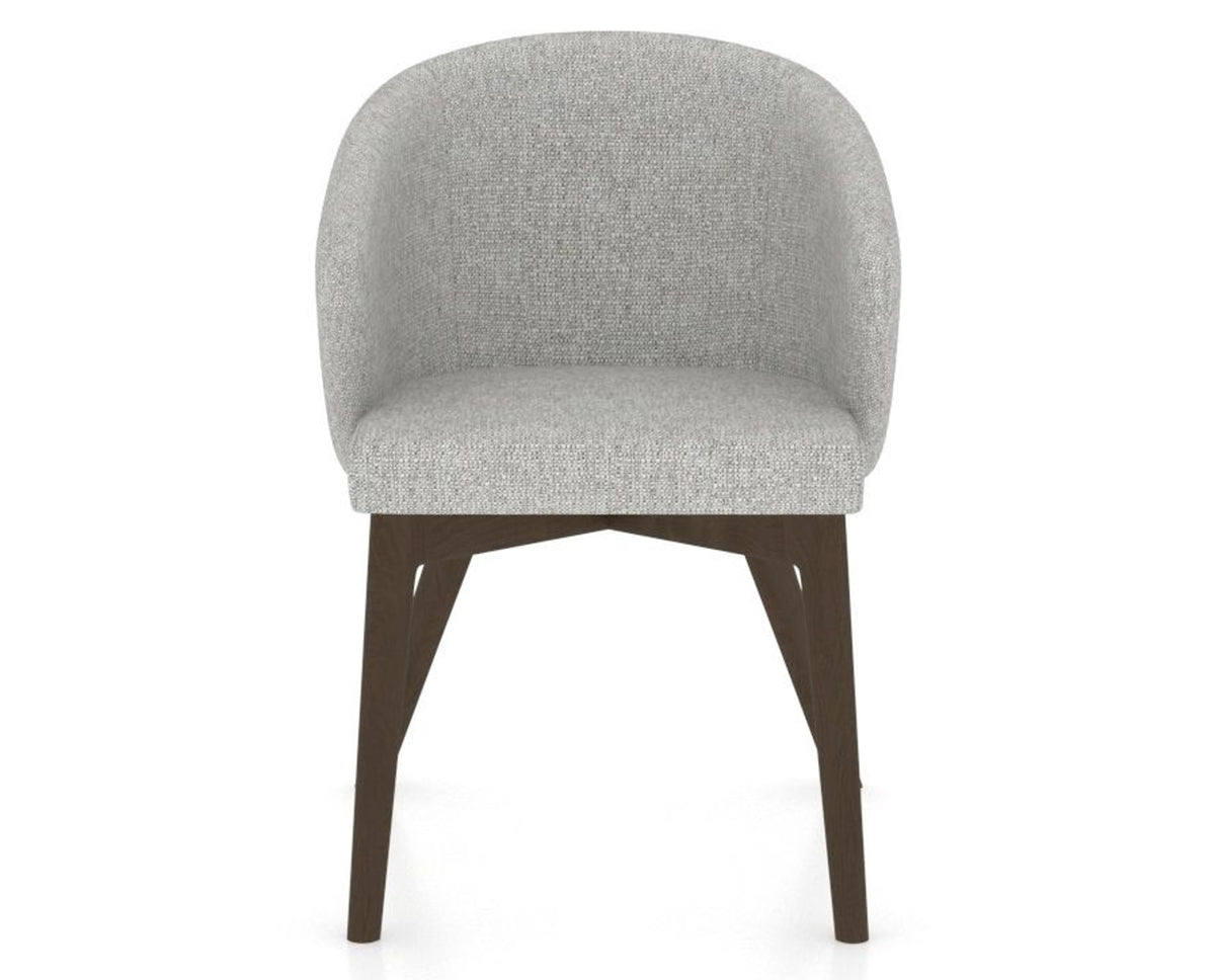 Canadel Downtown Point Dining Chair in Hazelnut Washed, 7C Fabric, front view