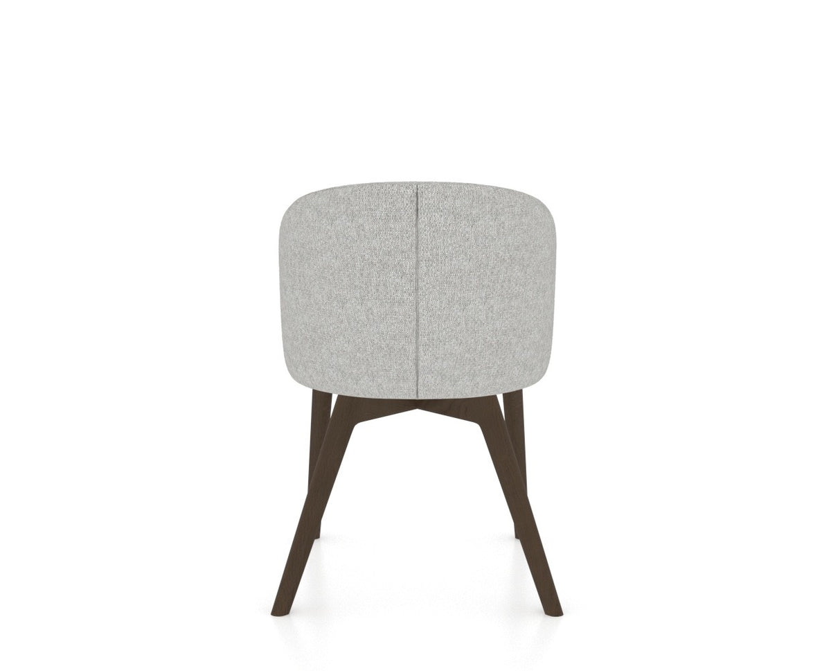 Canadel Downtown Point Dining Chair in Hazelnut Washed, 7C Fabric, back view