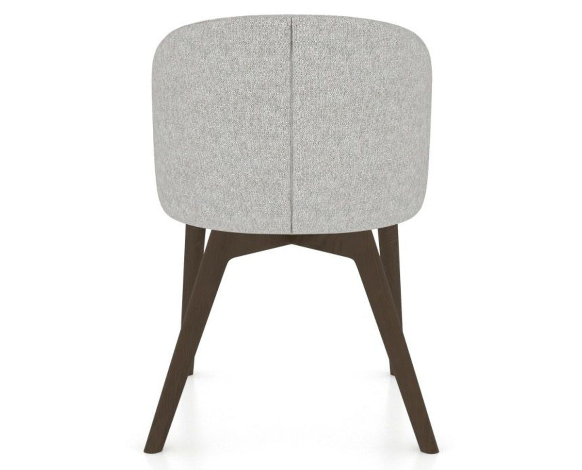 Canadel Downtown Point Dining Chair in Hazelnut Washed, 7C Fabric, back view