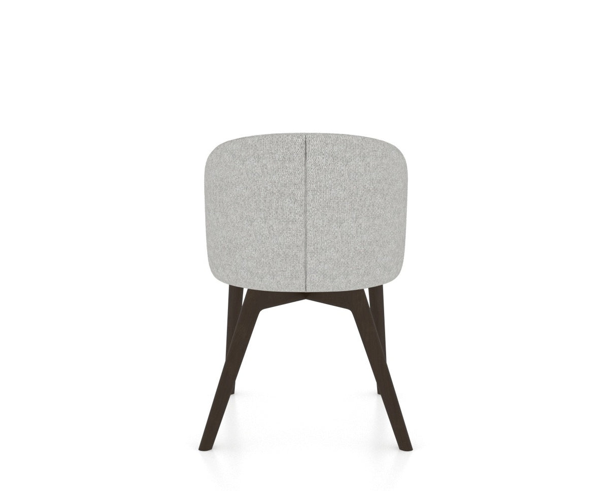 Canadel Downtown Point Dining Chair in Davy's Grey, 7C Fabric, back view