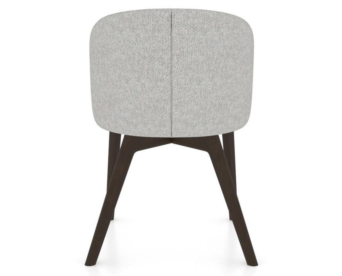 Canadel Downtown Point Dining Chair in Davy's Grey, 7C Fabric, back view