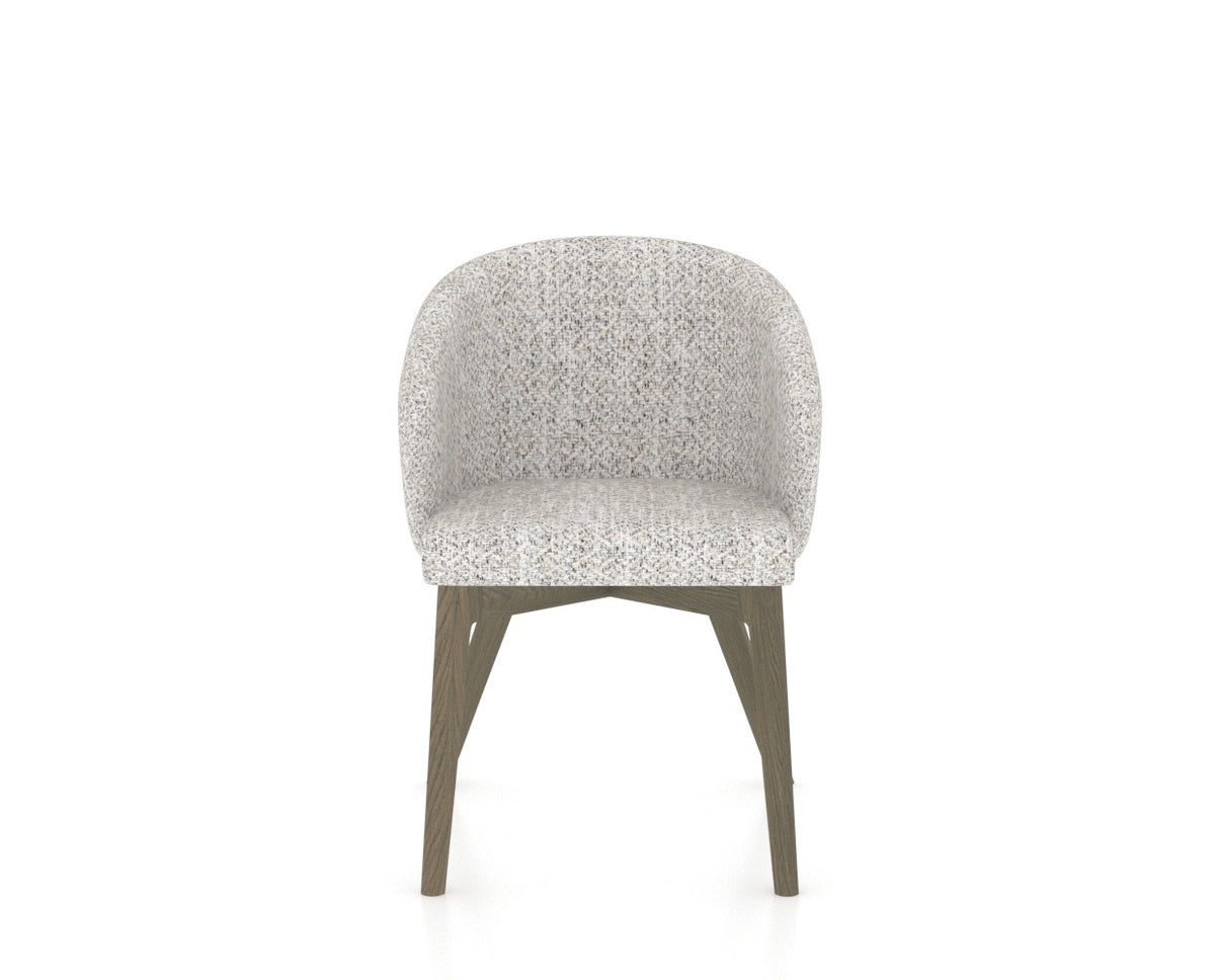 Canadel Downtown Point Dining Chair in Shadow, FP Crypton®, front view