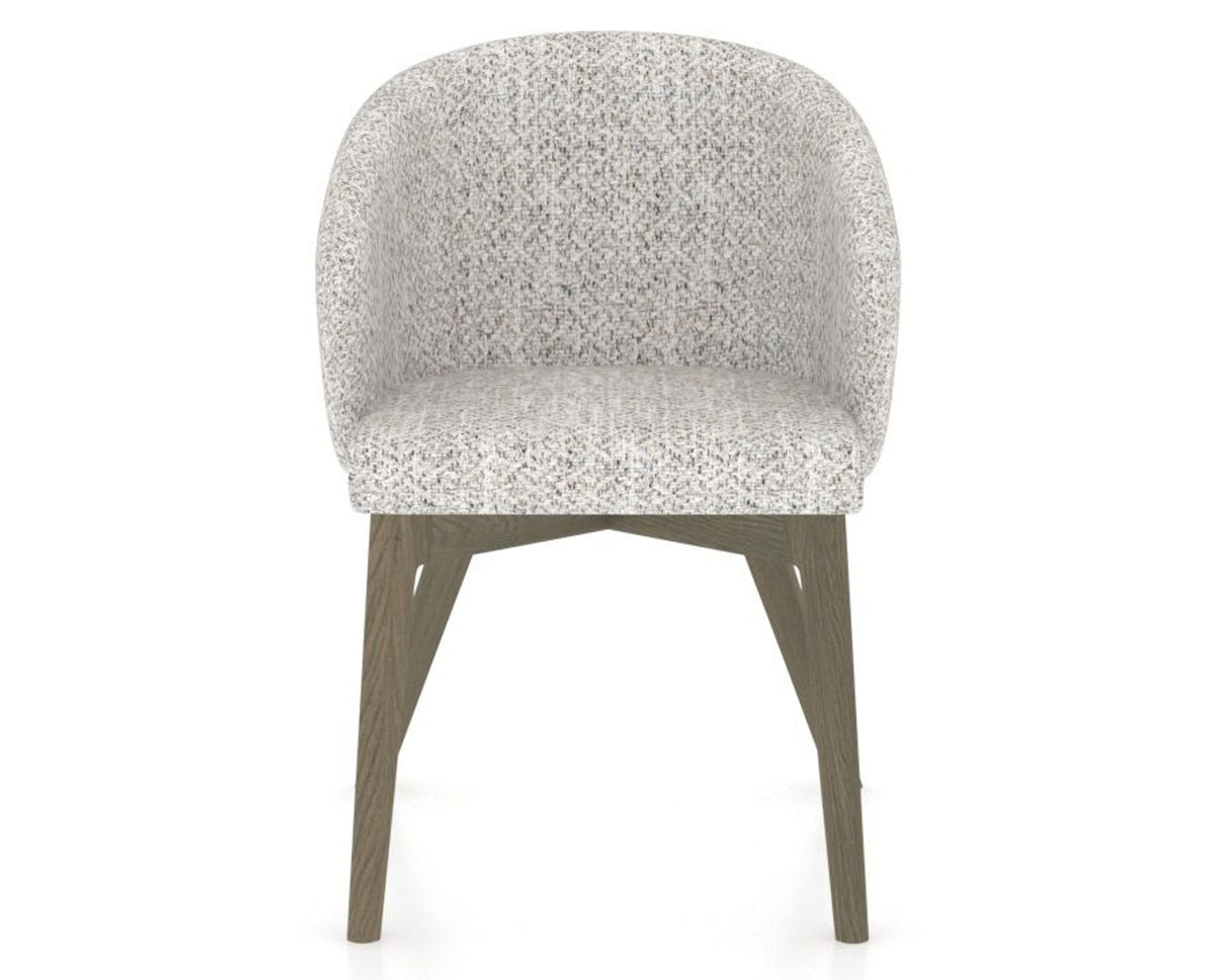 Canadel Downtown Point Dining Chair in Shadow, FP Crypton®, front view