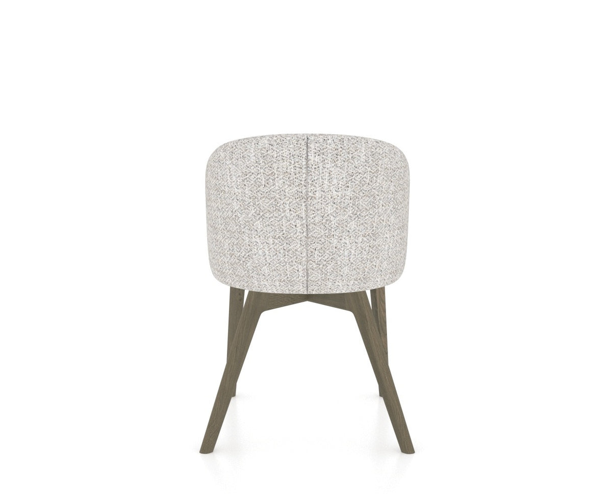 Canadel Downtown Point Dining Chair in Shadow, FP Crypton®, back view