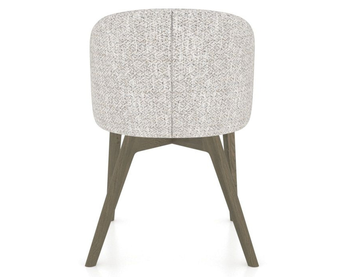 Canadel Downtown Point Dining Chair in Shadow, FP Crypton®, back view