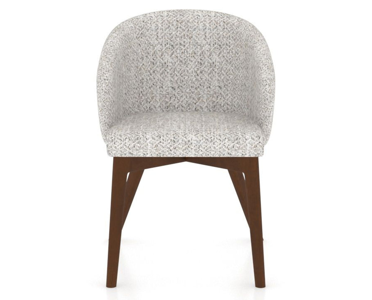Canadel Downtown Point Dining Chair in Cognac Washed, FP Crypton®, front view