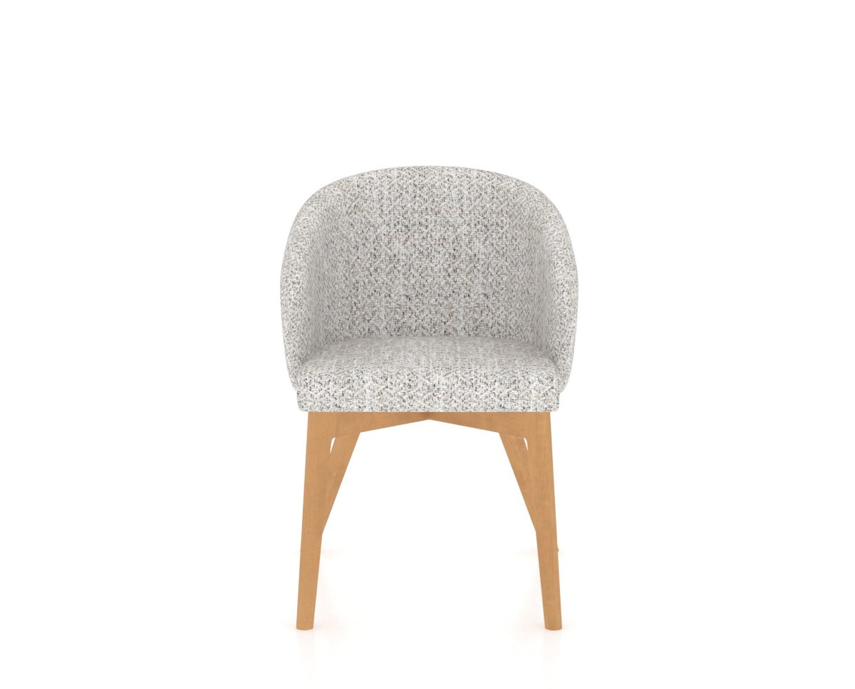 Canadel Downtown Point Dining Chair in Caramel Washed, FP Crypton®, front view