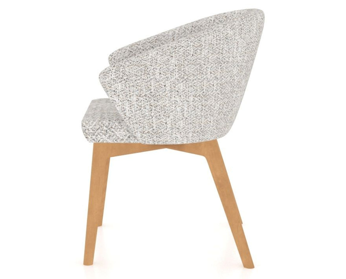 Canadel Downtown Point Dining Chair in Caramel Washed, FP Crypton®, side view