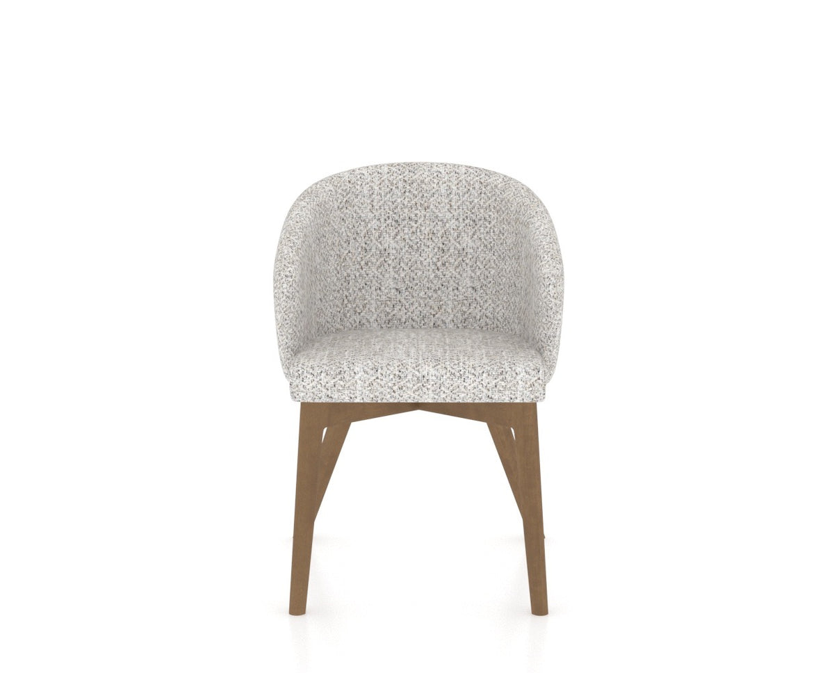 Canadel Downtown Point Dining Chair in Pecan Washed, FP Crypton®, front view