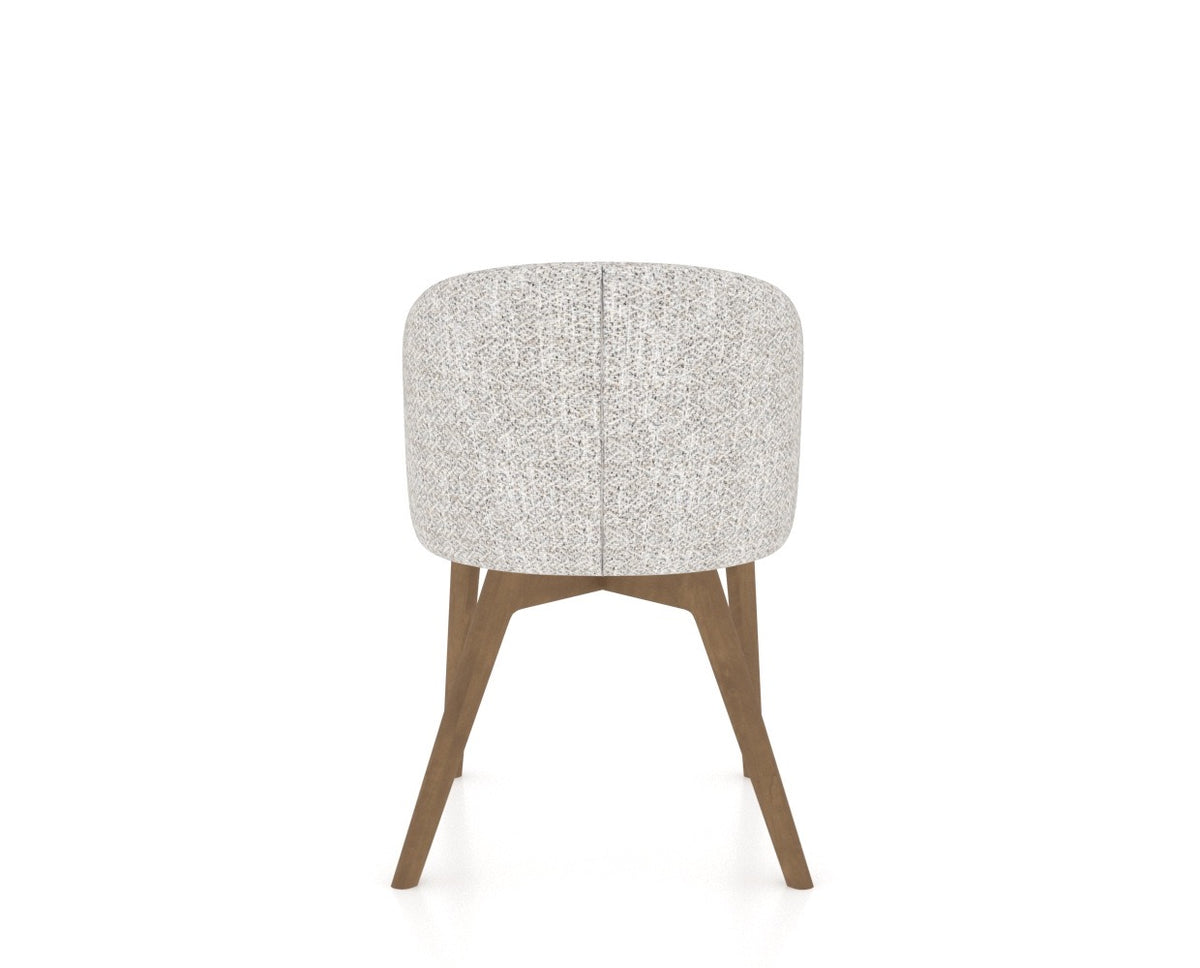 Canadel Downtown Point Dining Chair in Pecan Washed, FP Crypton®, back view