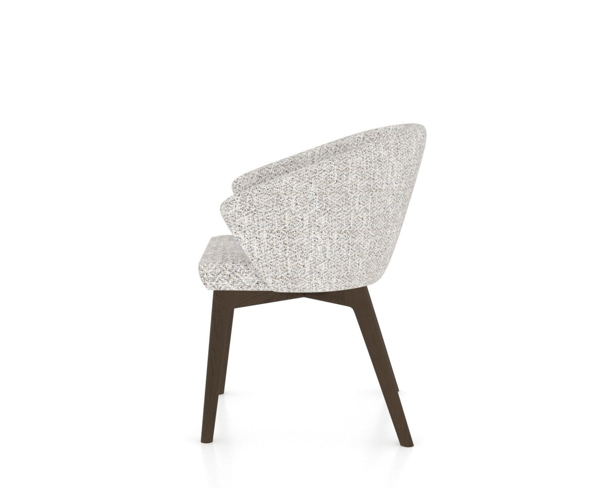Canadel Downtown Point Dining Chair in Hazelnut Washed, FP Crypton®, side view