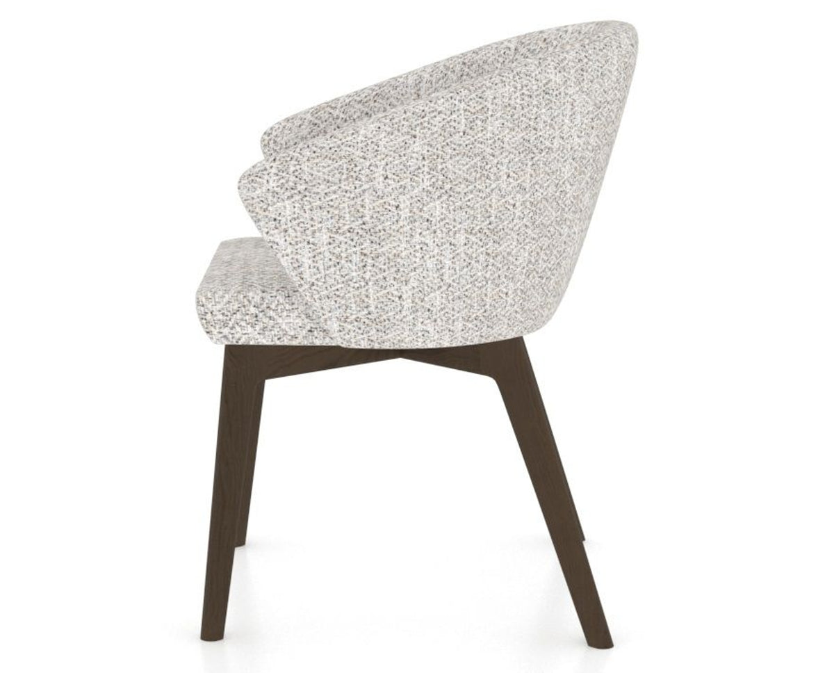 Canadel Downtown Point Dining Chair in Hazelnut Washed, FP Crypton®, side view