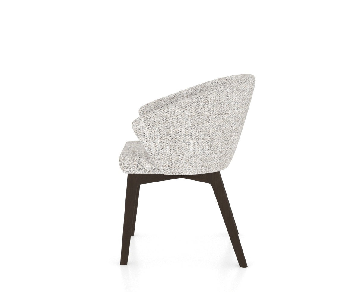 Canadel Downtown Point Dining Chair in Davy's Grey, FP Crypton®, side view
