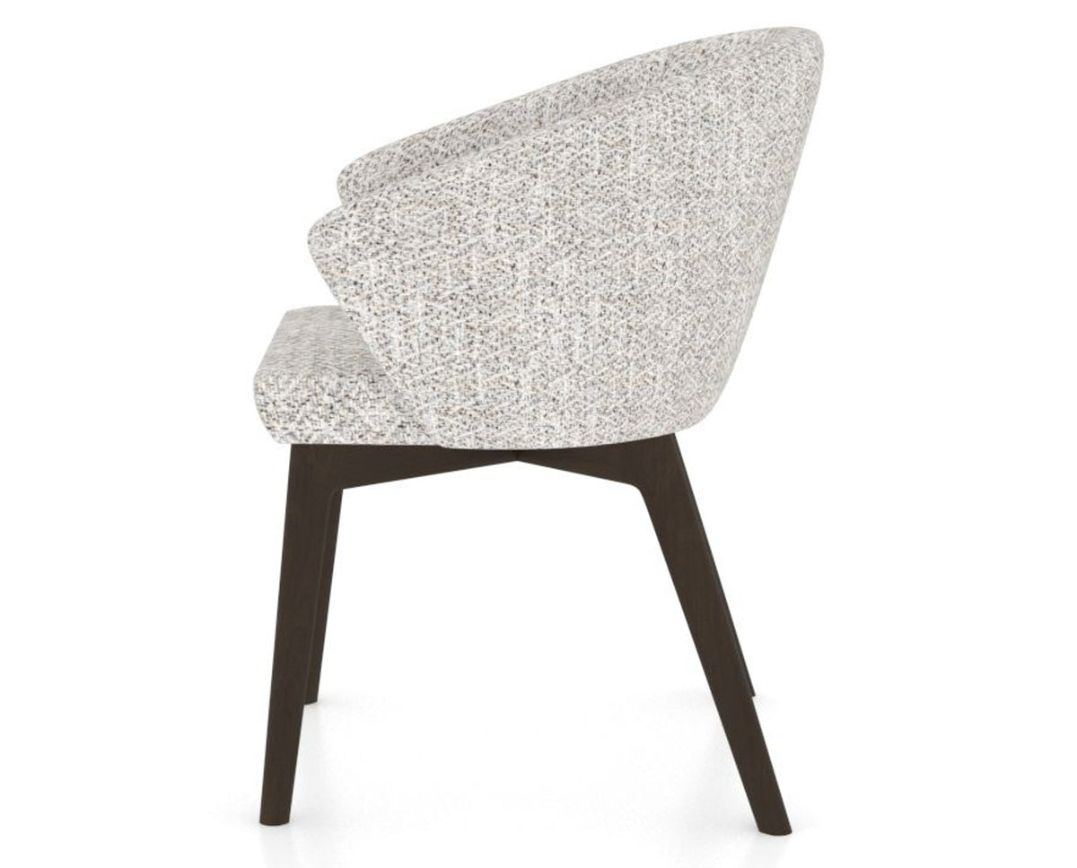 Canadel Downtown Point Dining Chair in Davy's Grey, FP Crypton®, side view