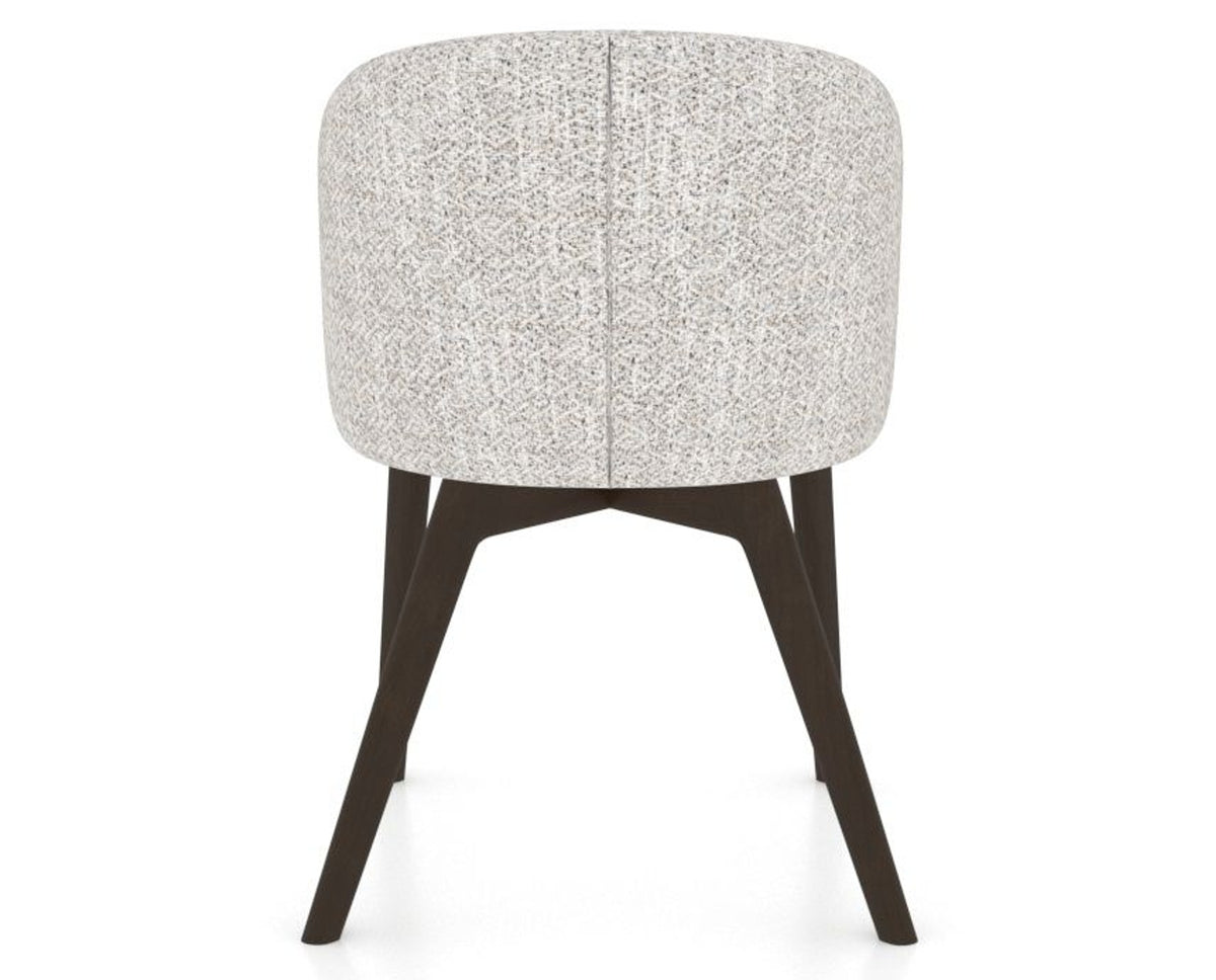 Canadel Downtown Point Dining Chair in Davy's Grey, FP Crypton®, back view