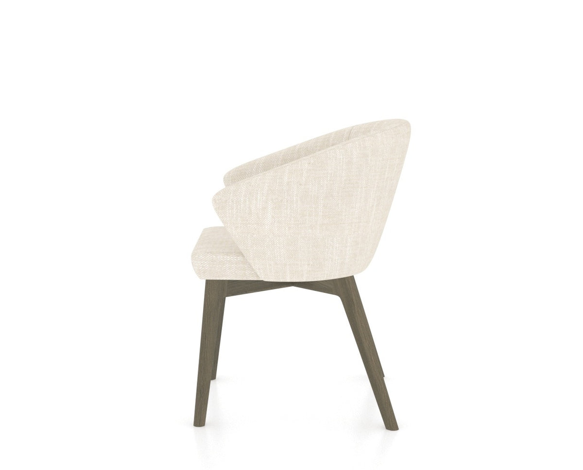 Canadel Downtown Point Dining Chair in Shadow, FT InsideOut®, side view