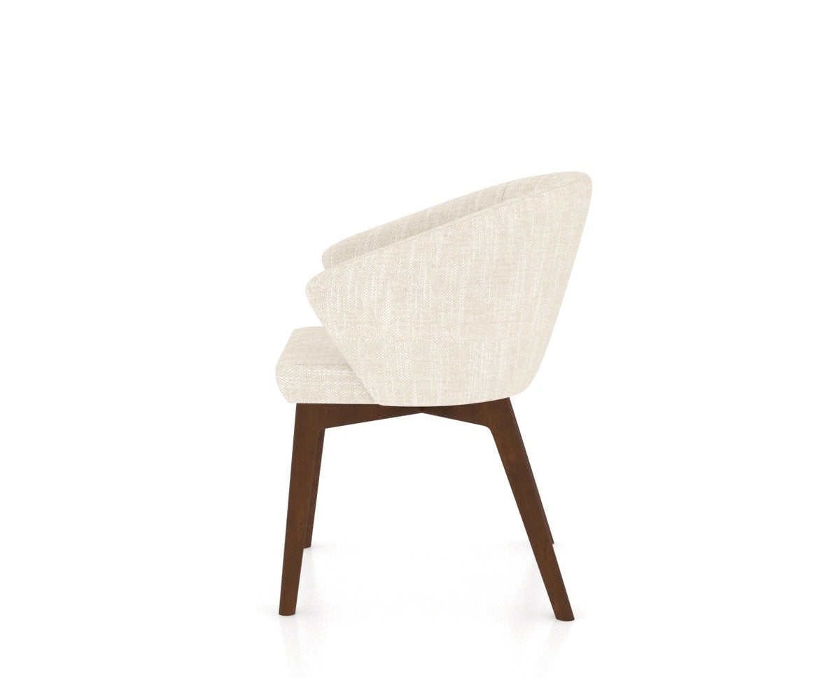 Canadel Downtown Point Dining Chair in Cognac Washed, FT InsideOut®, side view