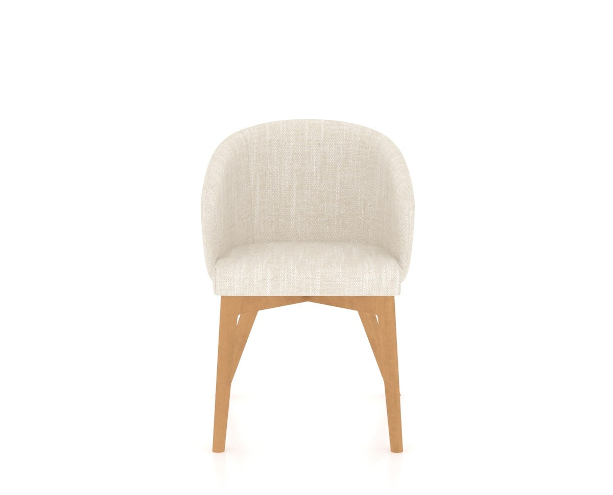 Canadel Downtown Point Dining Chair in Caramel Washed, FT InsideOut®, front view