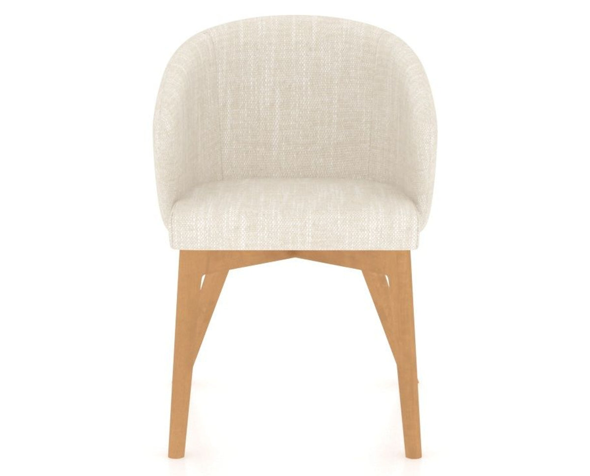 Canadel Downtown Point Dining Chair in Caramel Washed, FT InsideOut®, front view