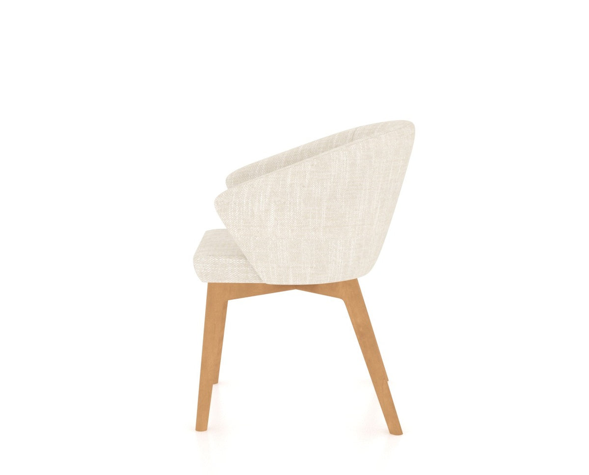 Canadel Downtown Point Dining Chair in Caramel Washed, FT InsideOut®, side view