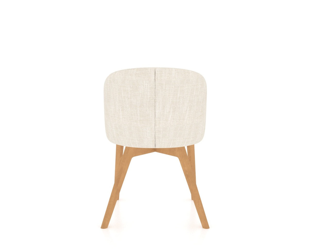 Canadel Downtown Point Dining Chair in Caramel Washed, FT InsideOut®, back view