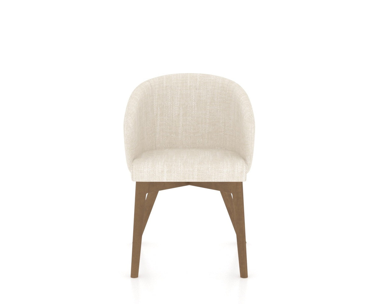 Canadel Downtown Point Dining Chair in Pecan Washed, FT InsideOut®, front view