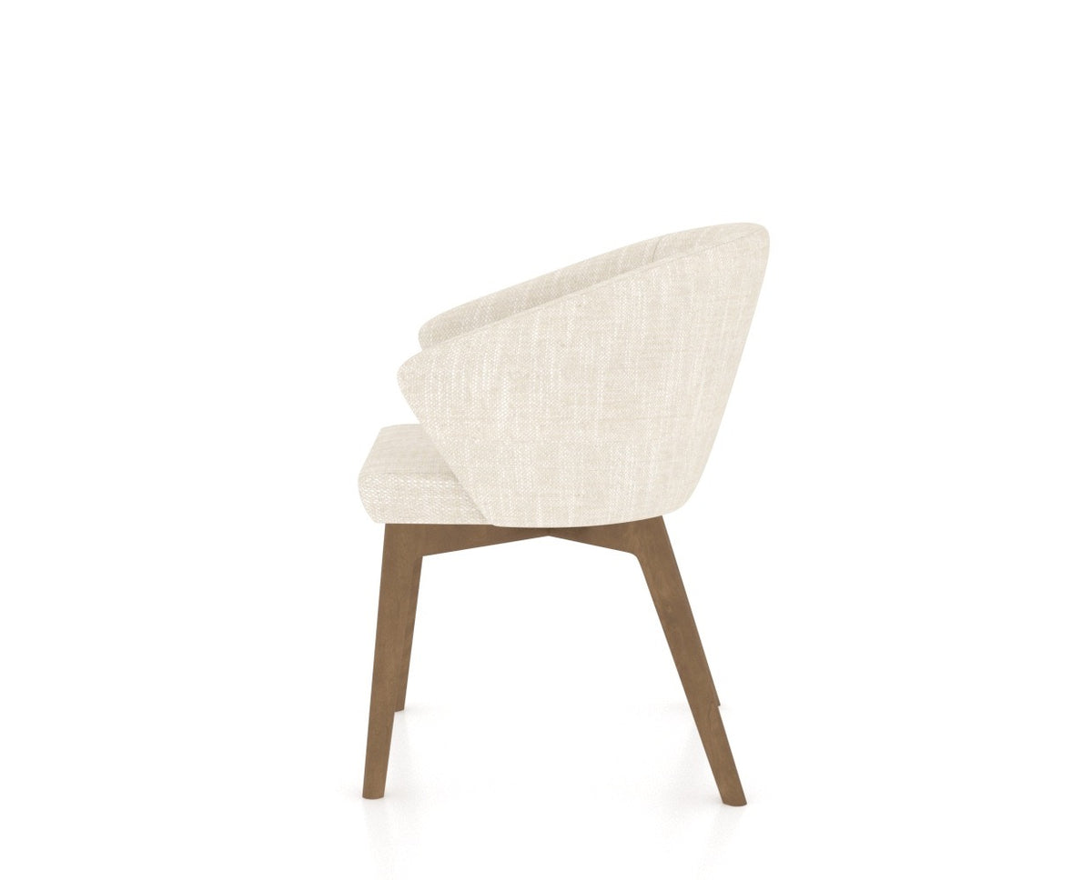 Canadel Downtown Point Dining Chair in Pecan Washed, FT InsideOut®, side view