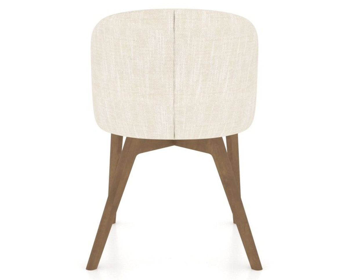 Canadel Downtown Point Dining Chair in Pecan Washed, FT InsideOut®, back view