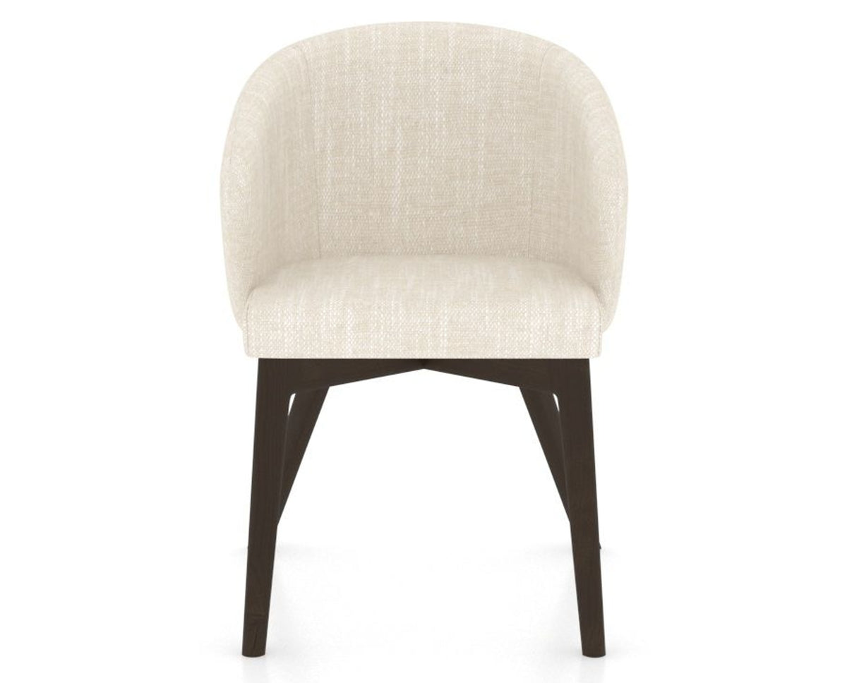 Canadel Downtown Point Dining Chair in Davy's Grey, FT InsideOut®, front view