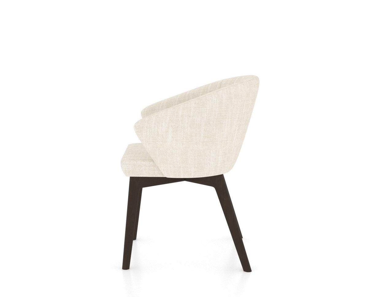 Canadel Downtown Point Dining Chair in Davy's Grey, FT InsideOut®, side view
