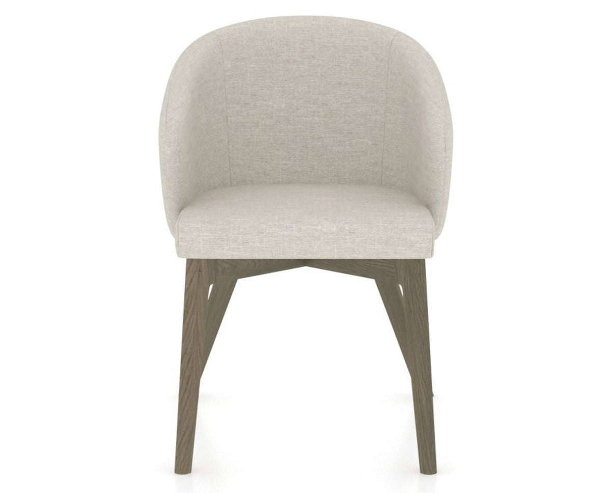 Canadel Downtown Point Dining Chair in Shadow, TB Fabric, front view